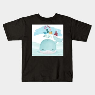 The whale gets many gifts Kids T-Shirt